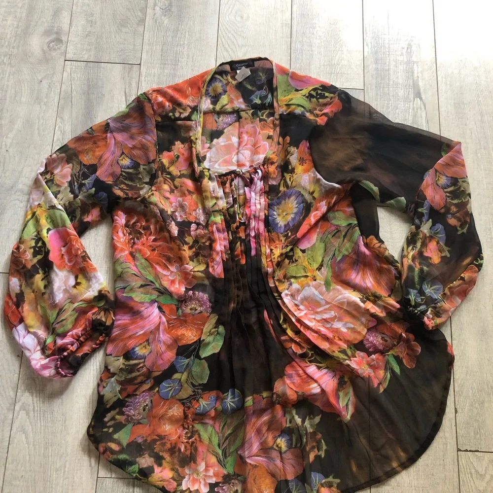 Cocomo woman Large, sheer top multicolor - Picture 1 of 5